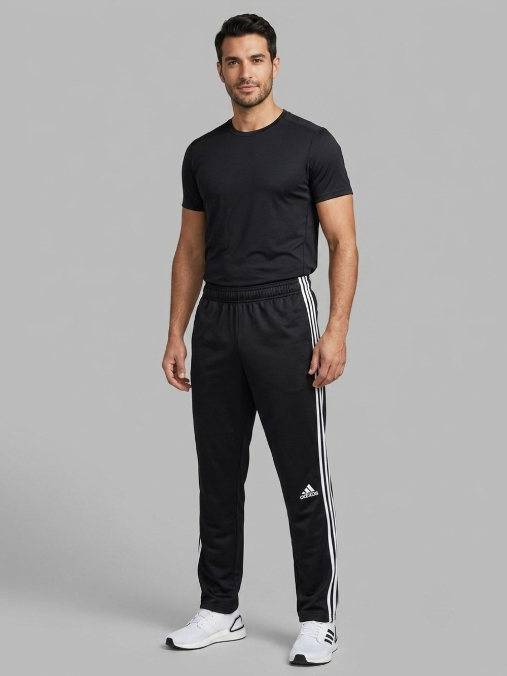 Adidas 3‑Stripes Track Black Pants S Athletic Jogger Streetwear Essential Sporty